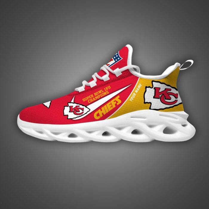 1 Kansas City Chiefs Personalized Super Bowl Champions Max Soul Shoes