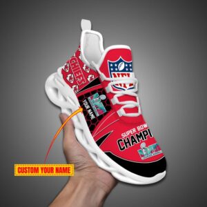 12 Kansas City Chiefs Personalized Super Bowl Champions Max Soul Shoes