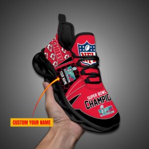 12 Kansas City Chiefs Personalized Super Bowl Champions Max Soul Shoes