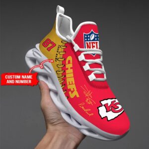 2 Kansas City Chiefs Personalized Super Bowl Champions Max Soul Shoes Patrick Mahomes Travis Kelce