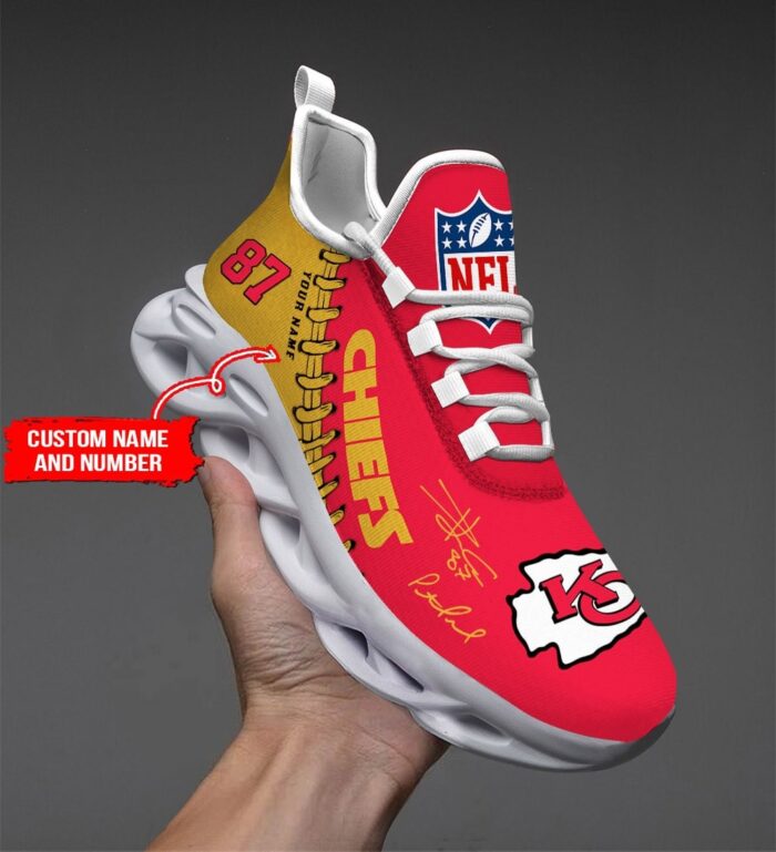 2 Kansas City Chiefs Personalized Super Bowl Champions Max Soul Shoes Patrick Mahomes Travis Kelce