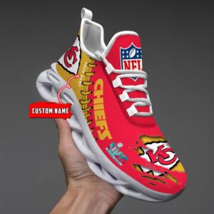 4 Kansas City Chiefs Personalized Super Bowl Champions Max Soul Shoes