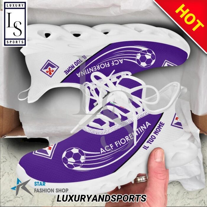 ACF Fiorentina Custom Name Purple Max Soul Shoes