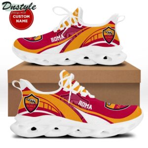 AS Roma Custom Name Red White Max Soul Shoes