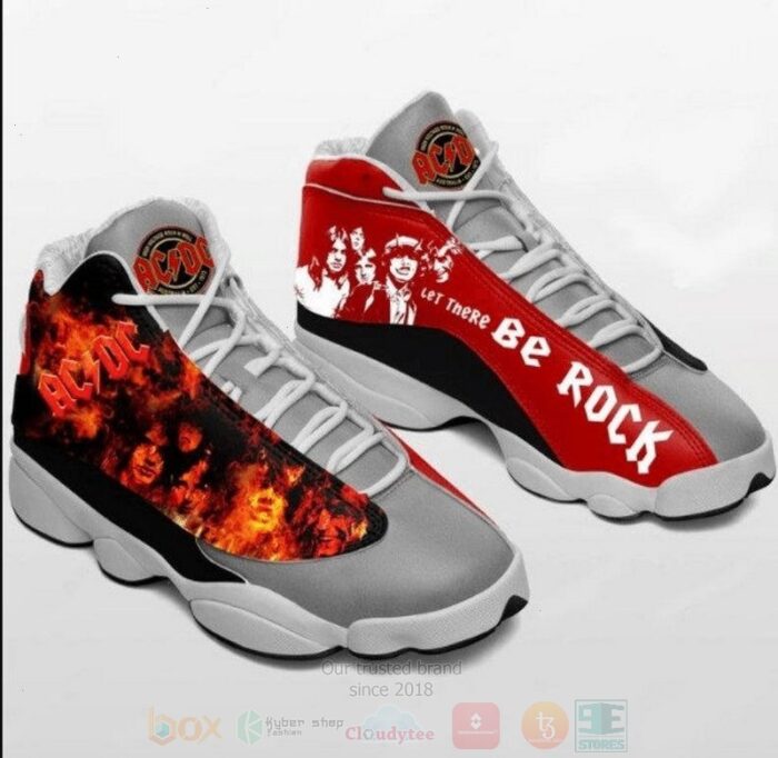 Acdc Rock Music Band Fire Air Jordan 13 Shoes