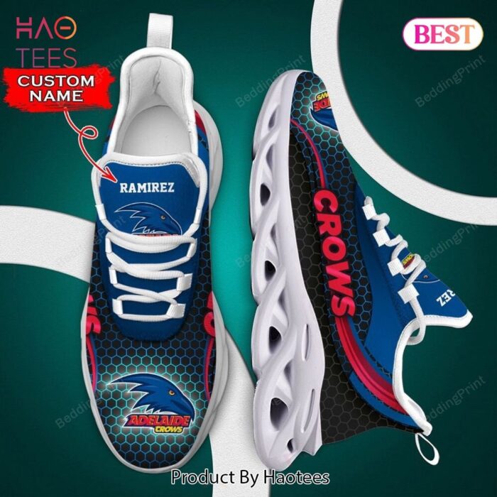 Adelaide Crows AFL Custom Name Blue Color Max Soul Shoes