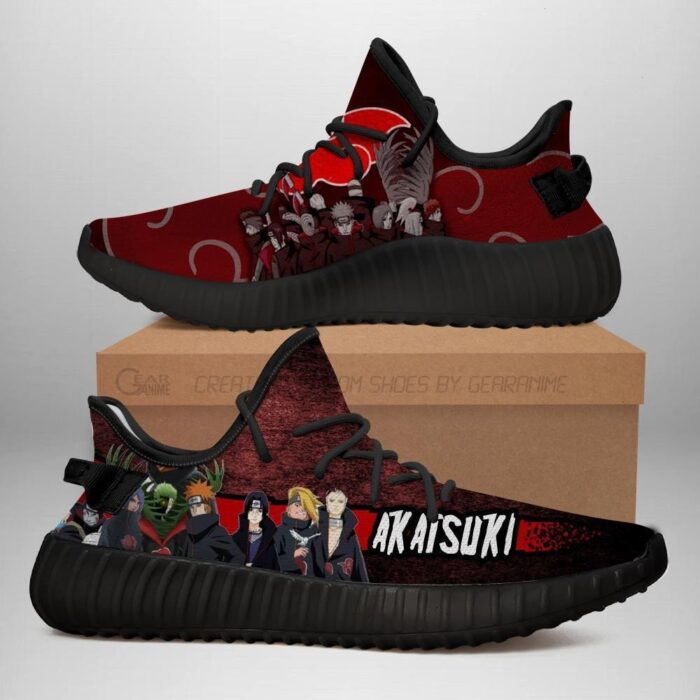 Akatsuki Clan Yeezy Shoes Naruto Art 92