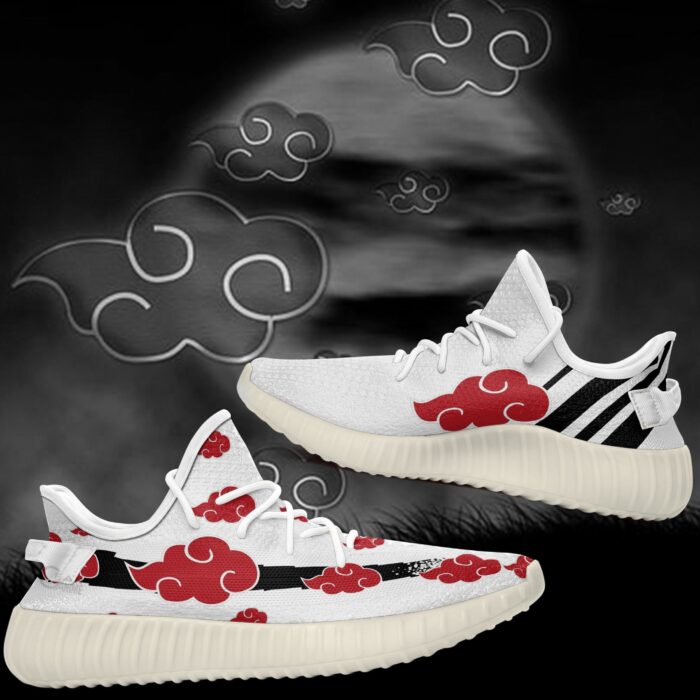 Akatsuki Cloud Yeezy Shoes White Naruto Art 1992