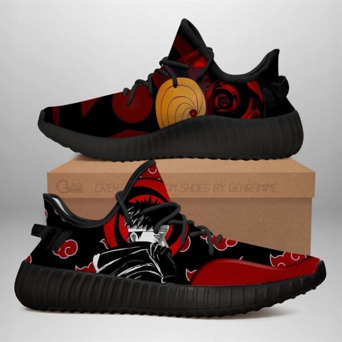 Akatsuki Obito Naruto Yeezy Black Shoes Sport Sneakers Yeezy Shoes