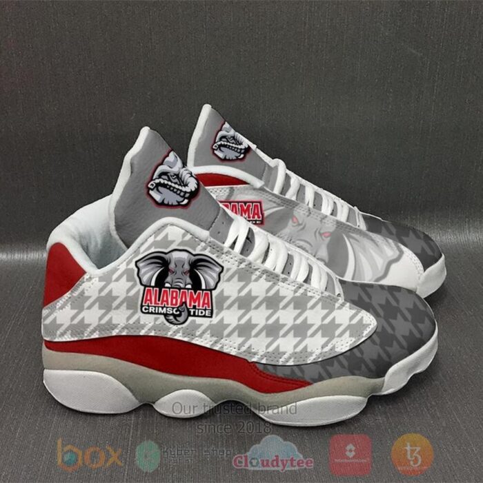 Alabama Crimson Tide Grey Air Jordan 13 Shoes