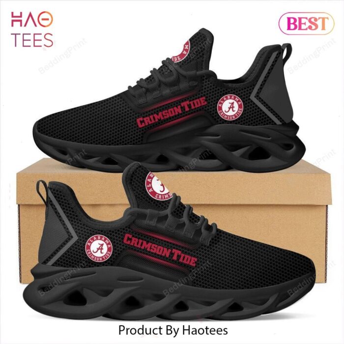 Alabama Crimson Tide NCAA Black Mix Logo Max Soul Shoes