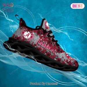 Alabama Crimson Tide NCAA Flower Red Grey Max Soul Shoes