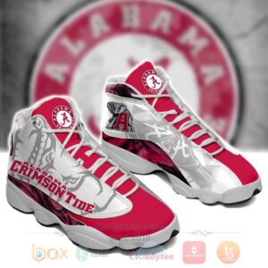 Alabama Crimson Tide Red White Air Jordan 13 Shoes