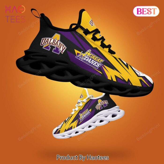 Albany Great Danes NCAA Gold Mix Violet Max Soul Shoes Fan Gift