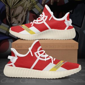 All Might Yeezy Shoes Silver Ace My Hero Academia Sneakers V10 Yeezy Shoes