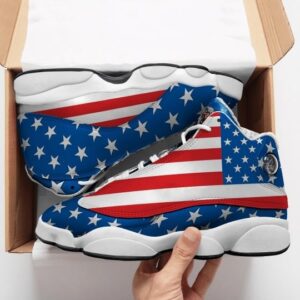 American Flag With Eagle All Over Printed Air Jordan 13 Sneakers