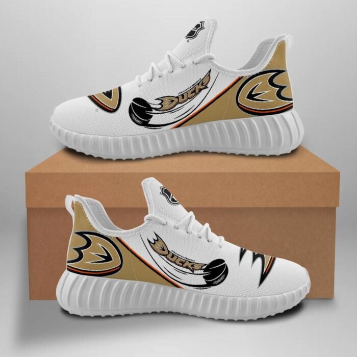 Anaheim Ducks Unisex Sneakers New Sneakers Hockey Custom Shoes Anaheim Ducks Yeezy Boost