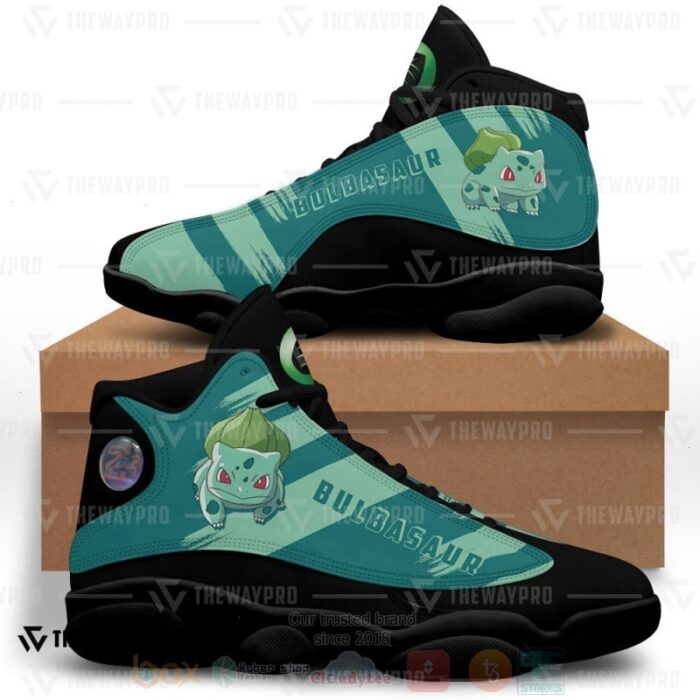 Anime Pokemon Bulbasaur Custom Air Jordan 13 Shoes