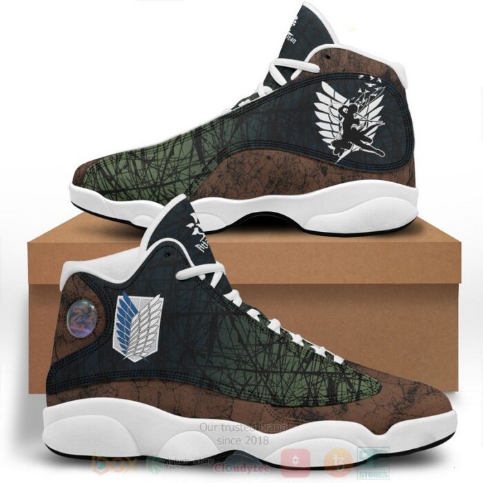 Anime Scouting Legion Attack On Titan Air Jordan 13 Shoes