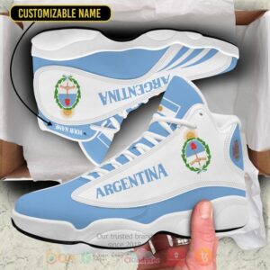 Argentina Personalized White Air Jordan 13 Shoes