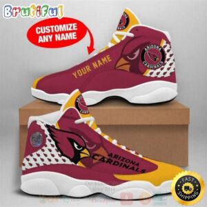 Arizona Cardinals NFL Custom Name Air Jordan 13 Shoes 2