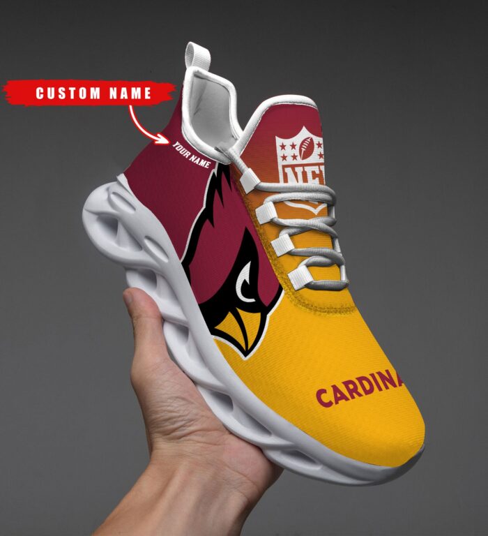 Arizona Cardinals Personalized Custom Name Max Soul Shoes