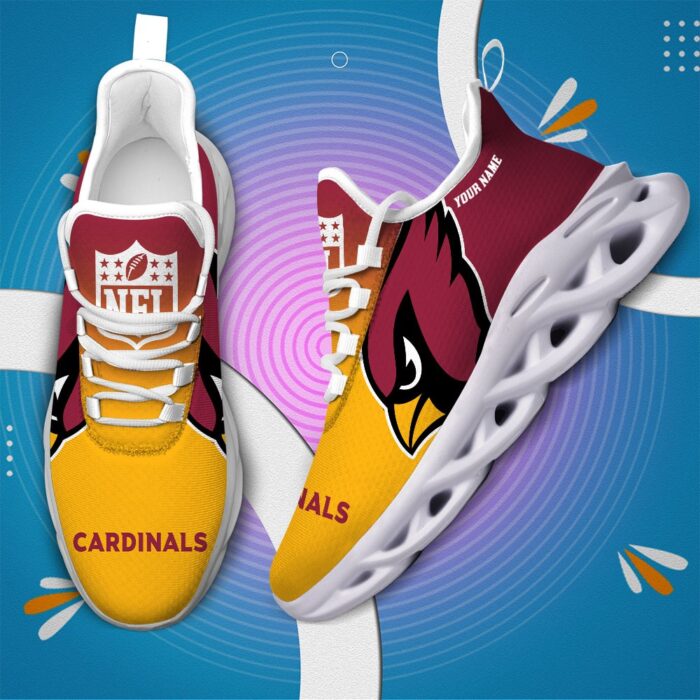 Arizona Cardinals Personalized Custom Name Max Soul Shoes