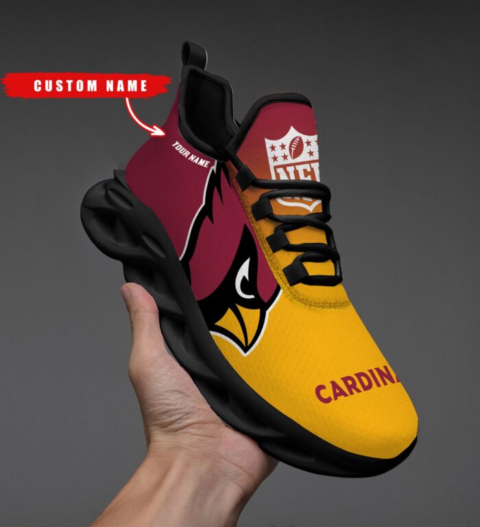 Arizona Cardinals Personalized Custom Name Max Soul Shoes