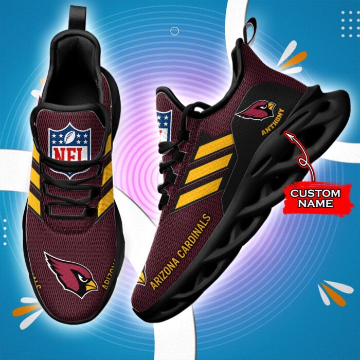 Arizona Cardinals Personalized NFL Max Soul Sneaker for Fans