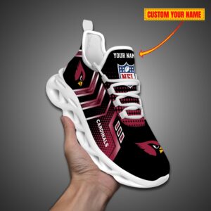 Arizona Cardinals Personalized NFL Metal Style Design Max Soul Shoes