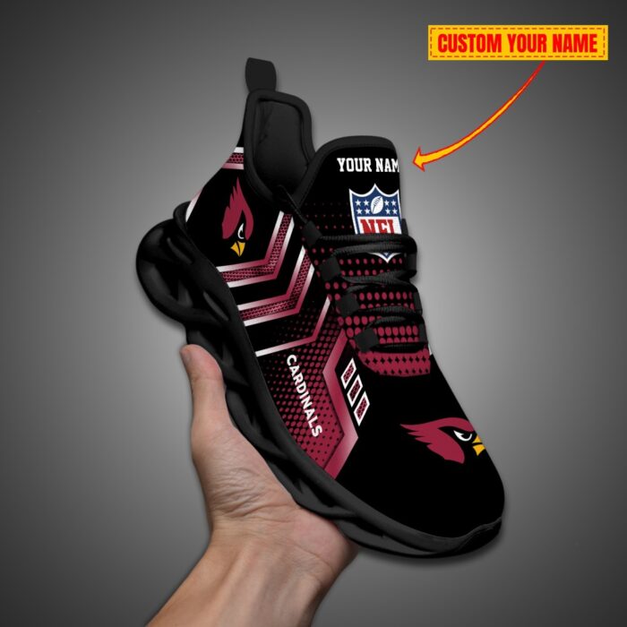 Arizona Cardinals Personalized NFL Metal Style Design Max Soul Shoes