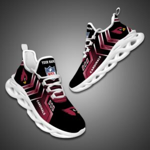 Arizona Cardinals Personalized NFL Metal Style Design Max Soul Shoes