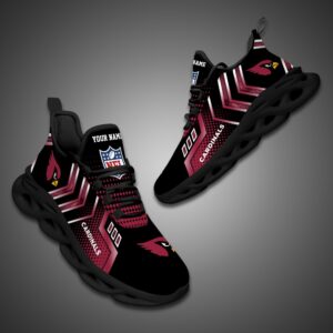 Arizona Cardinals Personalized NFL Metal Style Design Max Soul Shoes