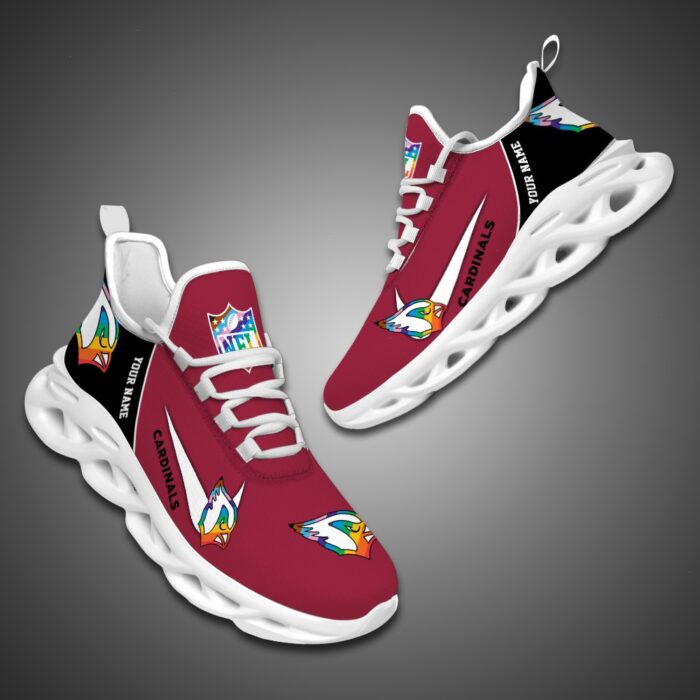 Arizona Cardinals Personalized Pride Month Luxury NFL Max Soul Shoes Ver 2