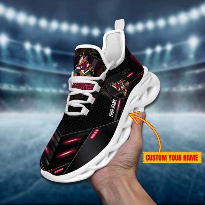 Arizona Coyotes Personalized NHL Sport Black Max Soul Shoes