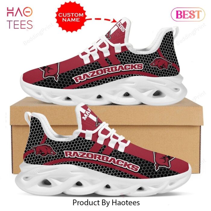 Arkansas Razorbacks NCAA Custom Name Max Soul Shoes