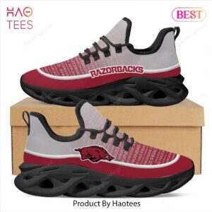 Arkansas Razorbacks NCAA Grey Mix Red Max Soul Shoes