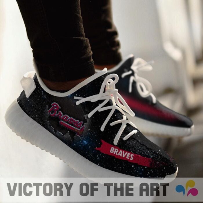 Art Scratch Mystery Atlanta Braves Shoes Yeezy