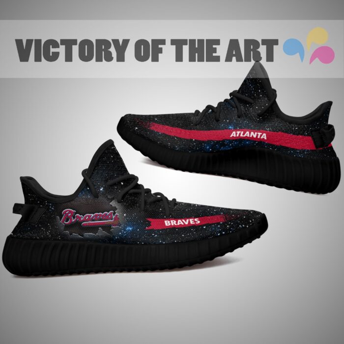 Art Scratch Mystery Atlanta Braves Yeezy Shoes