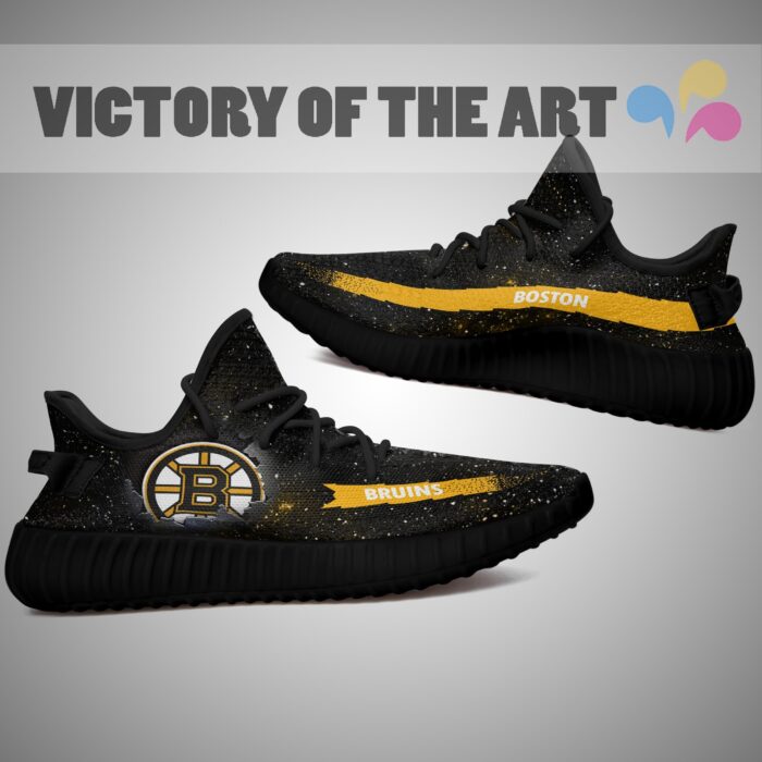 Art Scratch Mystery Boston Bruins Shoes Yeezy