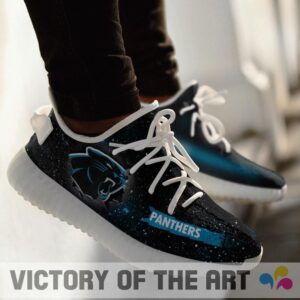 Art Scratch Mystery Carolina Panthers Yeezy Shoes