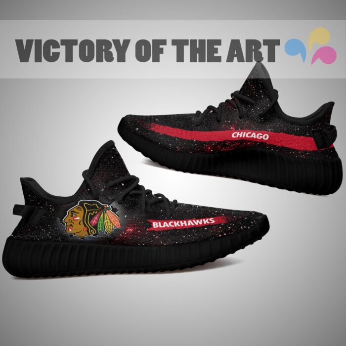 Art Scratch Mystery Chicago Blackhawks Yeezy Shoes