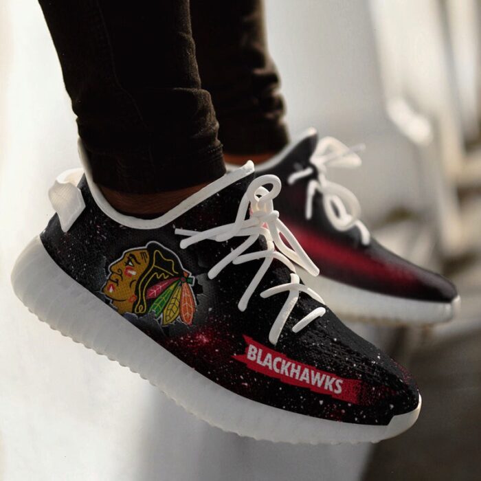 Art Scratch Mystery Chicago Blackhawks Yeezy Shoes