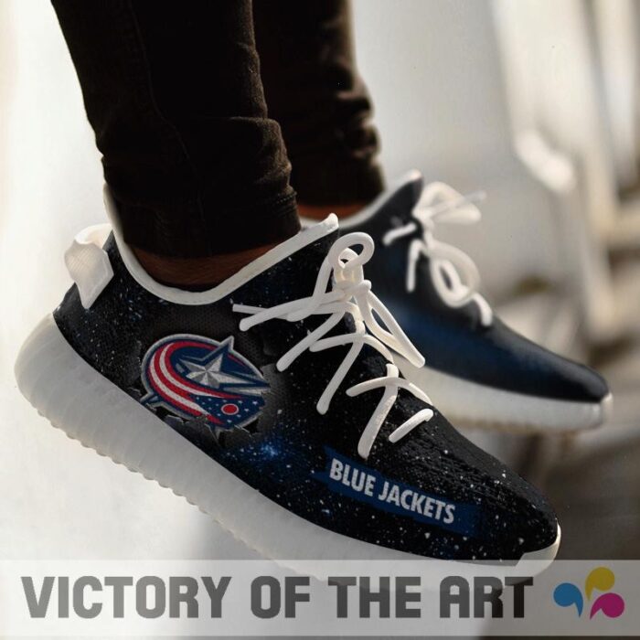 Art Scratch Mystery Columbus Blue Jackets Shoes Yeezy