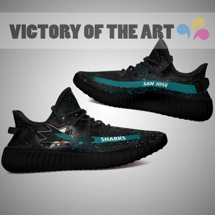 Art Scratch Mystery San Jose Sharks Shoes Yeezy