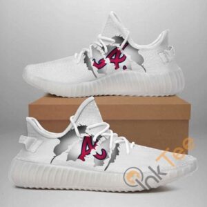 Atlanta Braves Custom Shoes Personalized Name Yeezy Sneakers