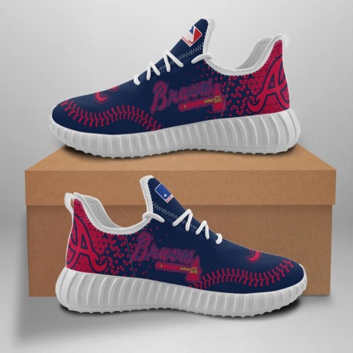 Atlanta Braves Custom Shoes Sport Sneakers Baseball Yeezy Boost