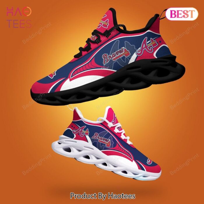 Atlanta Braves MLB Pink Mix Blue Max Soul Shoes