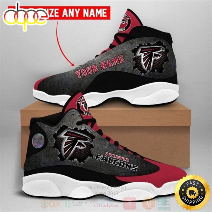 Atlanta Falcons NFL Custom Name Air Jordan 13 Shoes 2