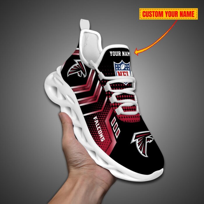 Atlanta Falcons Personalized NFL Metal Style Design Max Soul Shoes